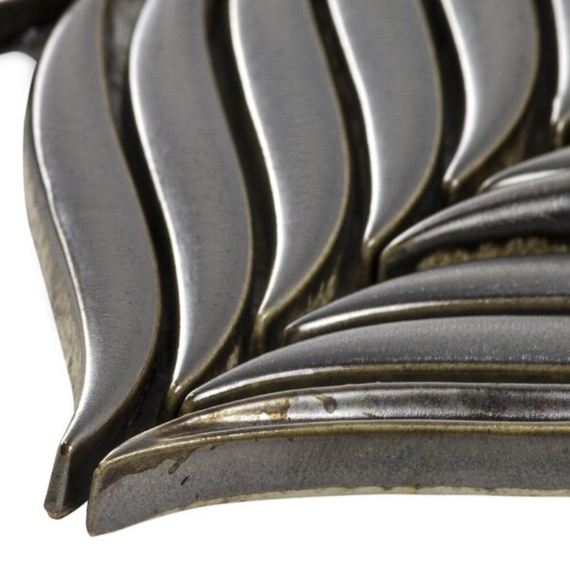Nabi Alula 10x12 Chevron Matte Glass Mosaic Tile