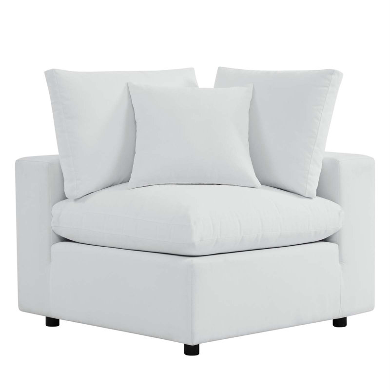 Modway Commix Sunbrella Outdoor Patio Corner Chair, White Sunbrella®
