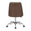 Chaise de bureau réglable brune et chromée