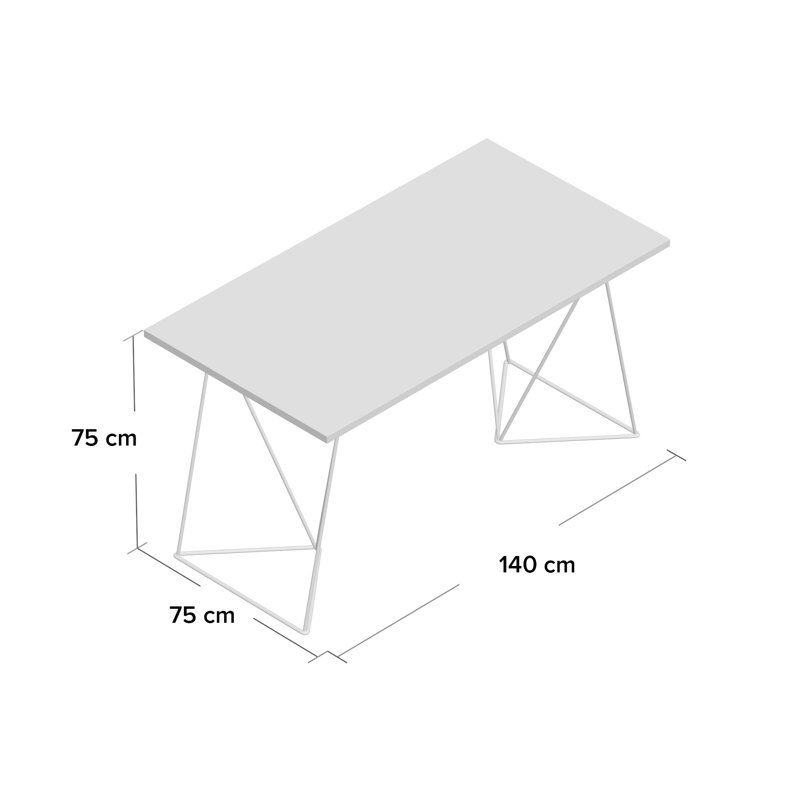 Cuyuna Writing Desk, White, Green