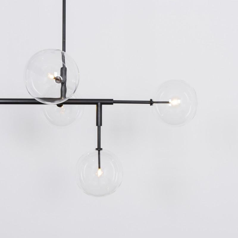 Light Sputnik Chandelier, Laquered Chrome, Mixed Colors, 24" Width x 18" Depth x 67" Height