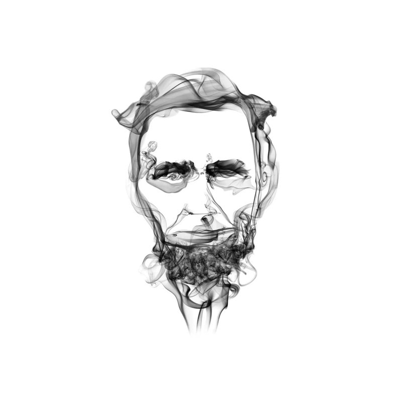 «Abraham Lincoln», reproduction, Toile tendue, H 40 po x l 26 po x P 1,5 po
