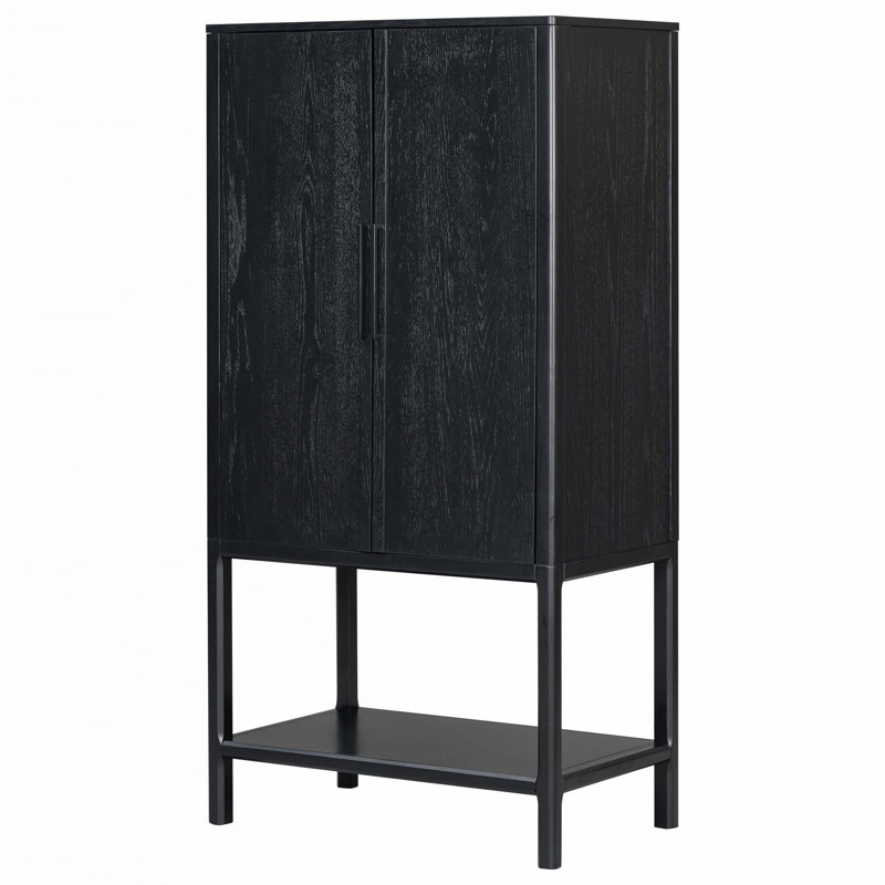 Armoire avec plusieurs fonctions de rangement, Noir