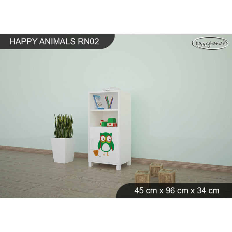 45cm W Animals Kids Cube, White