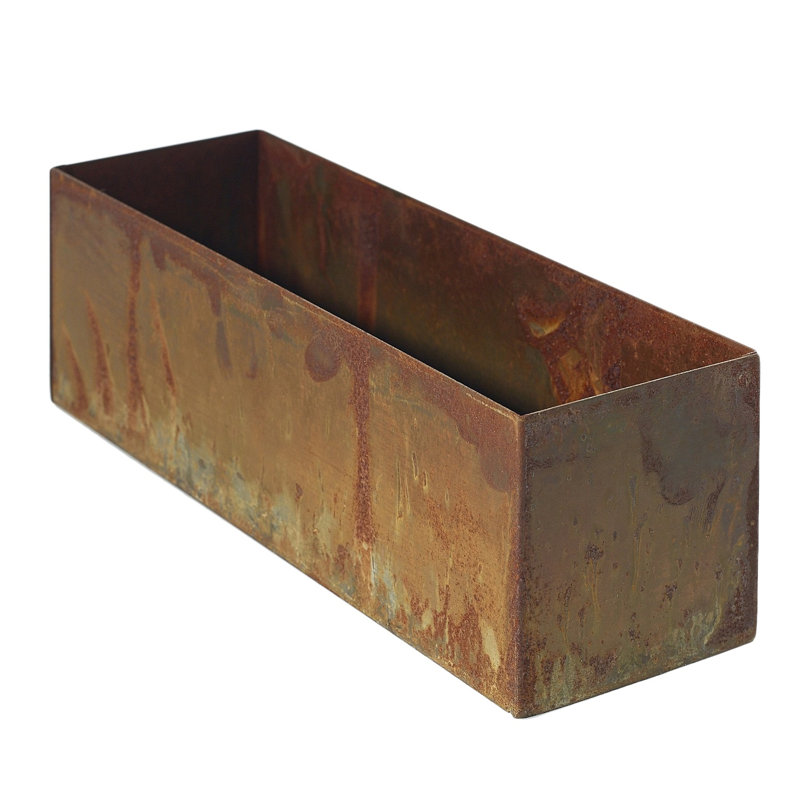 Montello Metal Pot Planter, 4" H x 12" W x 4" D
