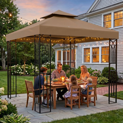 8 Ft. W x 8 Ft. D Steel Patio Gazebo