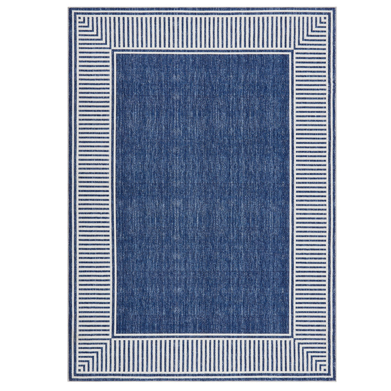 Large Dining Room Rug Bordered Accent Carpet with Rubber Backing, Easy Cleaning Contemporary Floor Cover, Stain-Resistant Ultra-Thin Rugs