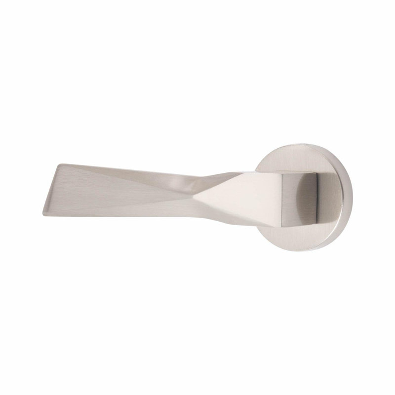  Modern Aura Euro Lock Door Handles in Satin Nickel Finish with70mm Key and Thumbturn Barrell