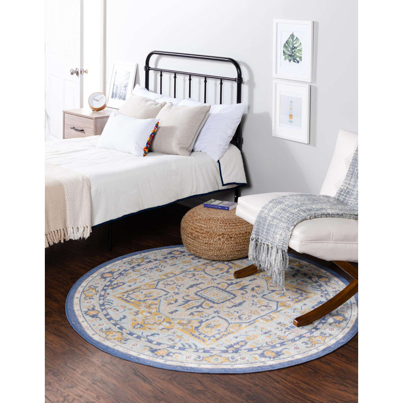 Joshette Oriental Indoor Rug, Round 5'