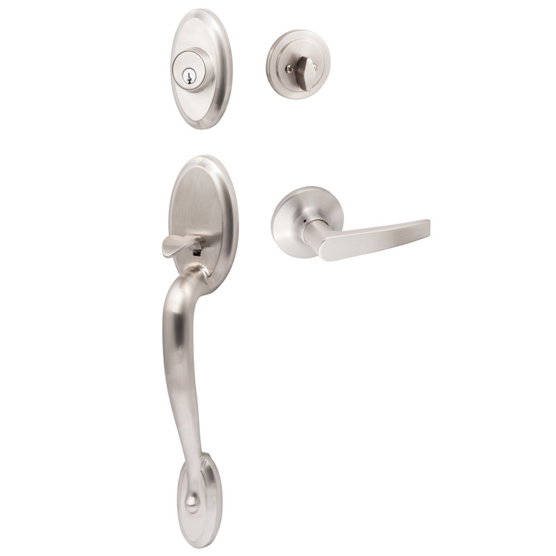 Ensemble de poignées Aspen, Nickel satiné, Réversible, Levier Cedar