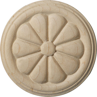Reese 2.75'' H x 2.75'' W x 0.25'' D Wood Rosette Applique