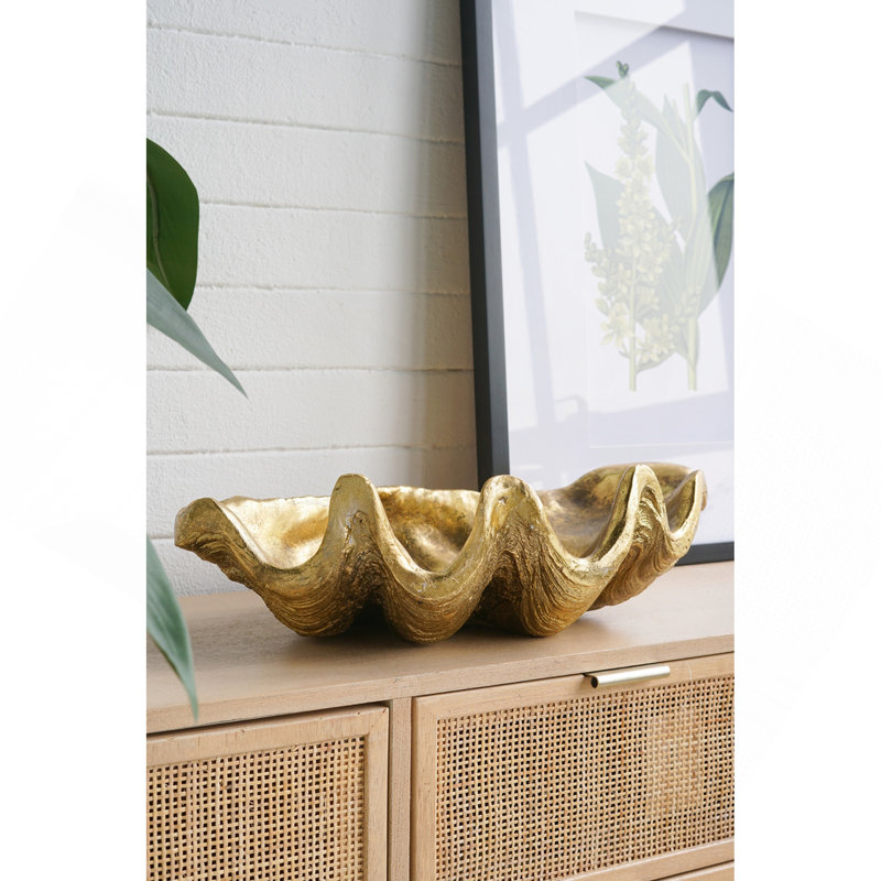 19.7x10.6x5.5" Decorative Shell Bowl