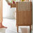Modern Burlywood Solid Wood Accent Cabinet