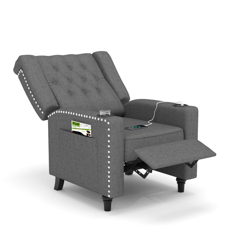 Fauteuil inclinable manuel standard Newton St Loe, Mélange de lin gris foncé