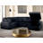 Corduroy U-Shape Sectional With Pull Out Bed & Storage Chaise + 6 Pillows-414278561-414281536