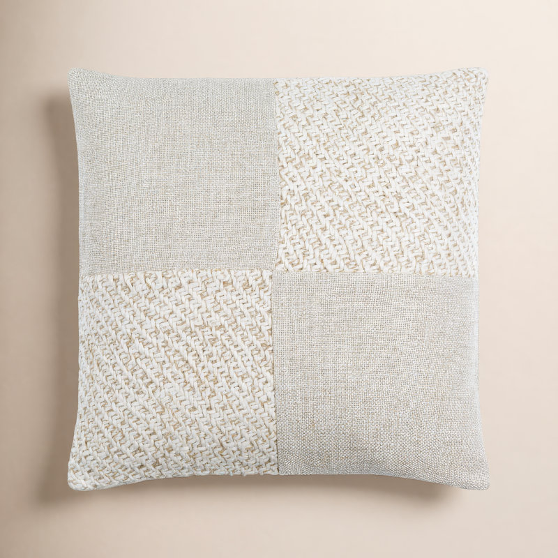 Daveney Linen Blend Throw Square Pillow Cover & Insert, 18" x 18", Down