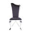 Ensemble de 2 chaises d'appoint en tissu cyren noir et acier inoxydable