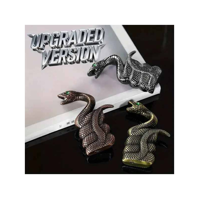 «Briquet Lucky Snake Butane - Conception artistique de la flamme horizontale - Cadeau parfait pour la fête des Pères»