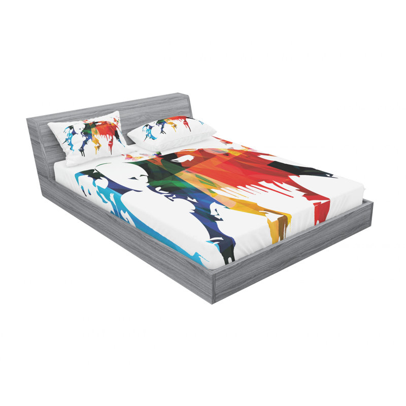 Ensemble de draps Safari Wild Life, Ensemble de drap pour grand lit avec drap-housse