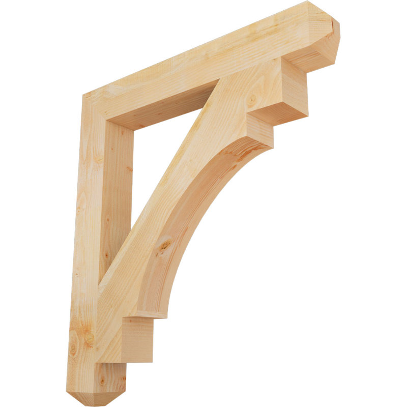 H 6 po x P 6 po Support en bois / corbeau, Sapin de Douglas, H 48 po x l 6 po x P 44 po