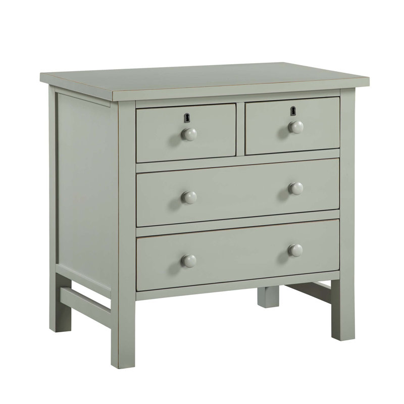 Georgina 4-drawer Storage Nightstand, Antique Gray