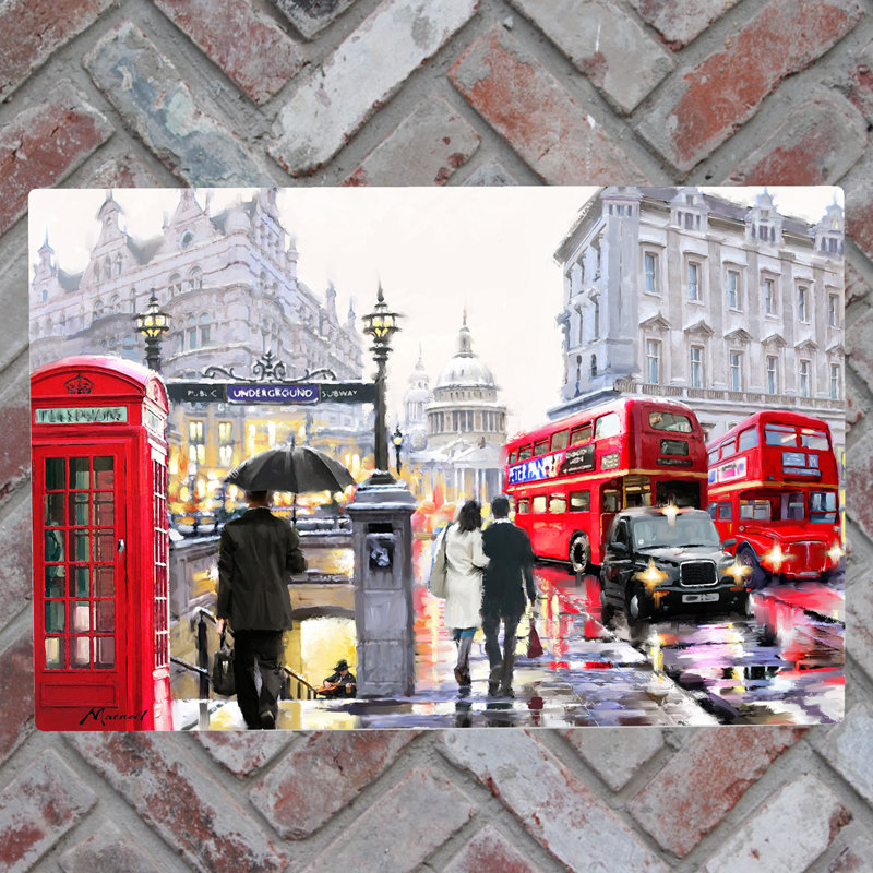MACNEIL STUDIOS Traditional Cities & Countries Wall Decor on Ceramic