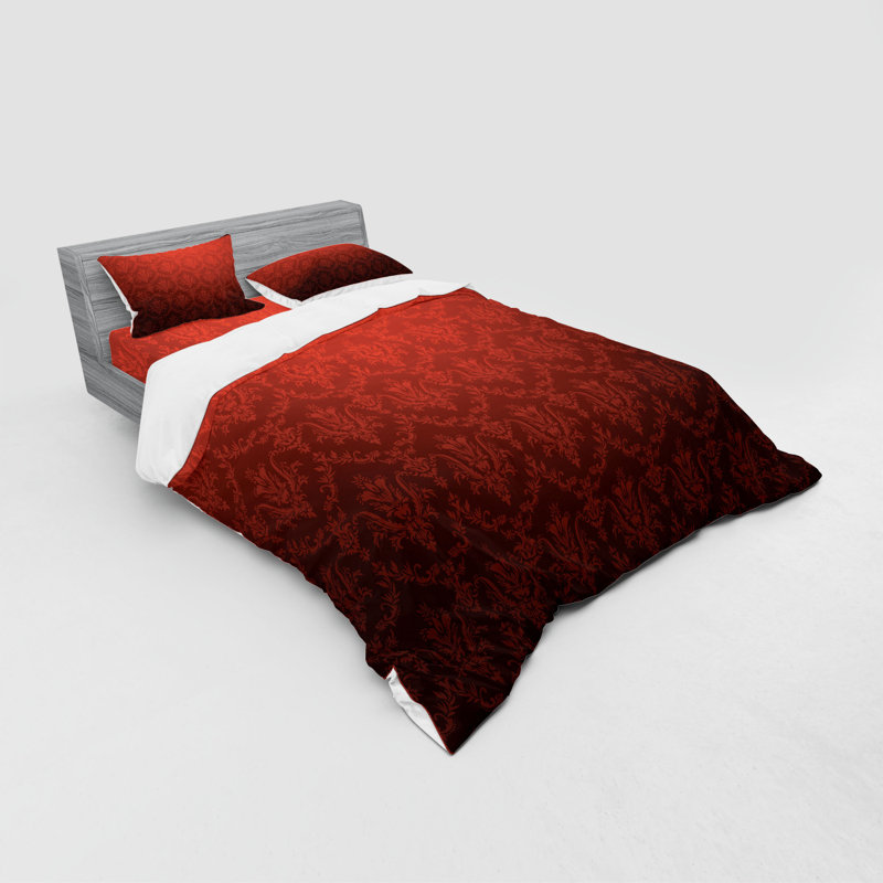 Traditional Damask Duvet Cover, Queen Duvet Cover + 3 Additional Pieces