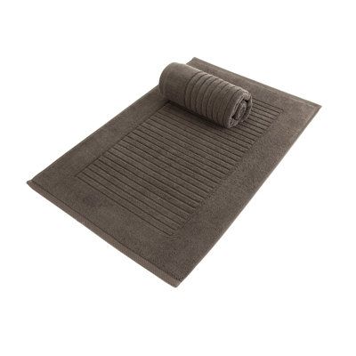 Haralan Ribbed Piano Key Bath Rug - Luxurious 100% Turkish Cotton for Ultimate Comfort and Absorbency - Set of 2