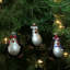 Ornements de Noël en verre pingouin noir et blanc 3 carats 3,25 po