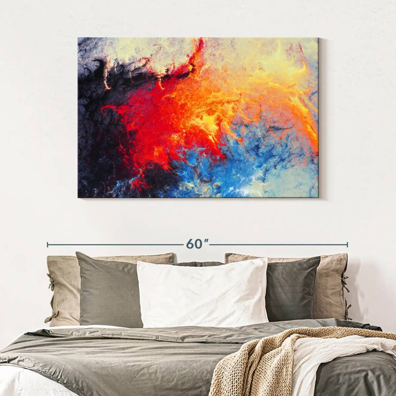 Avery Ice Flame Abstract, 32" H x 48" W