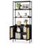 Aliyaan 174.7 cm H x 76.4 cm W Steel Etagere Bookcase-488784635