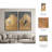 Set Of 2 63X47 Hand Painted Birds On Wire, Gold