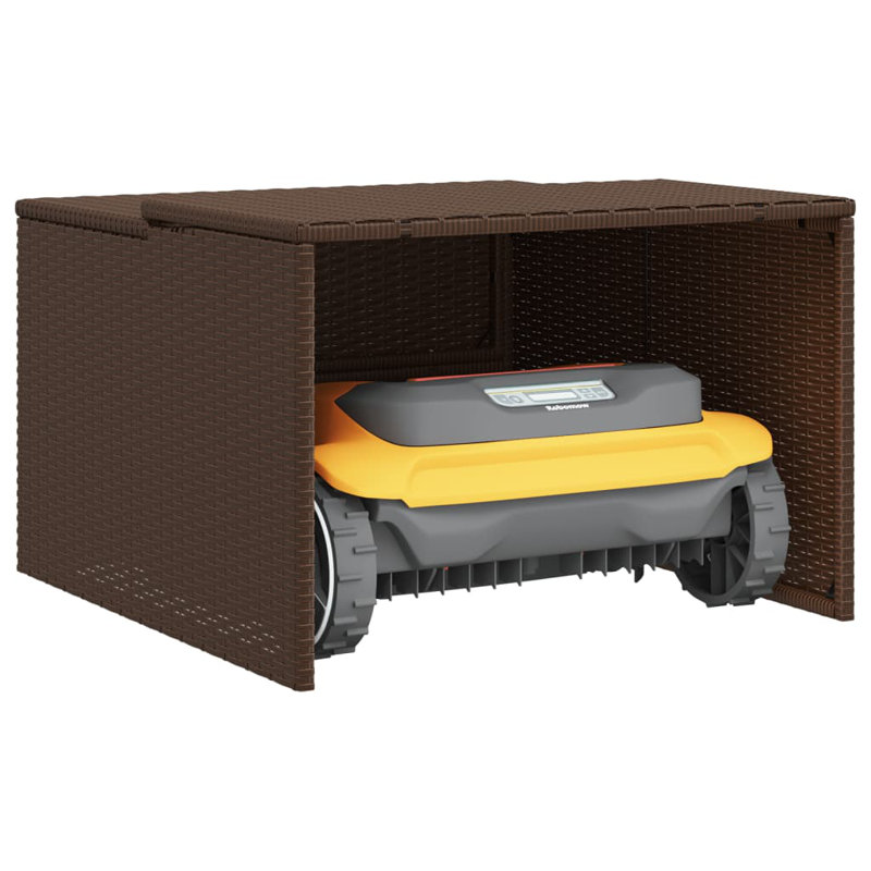 Vidaxl Robot Mower Garage 33.9"X35.4"X20.5"/22.4", Brown