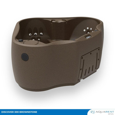 AquaRest Discover AR300 Standard 2-Person 20-Jet Oval Plug & Play Hot Tub with LED Waterfall and Friction Heating