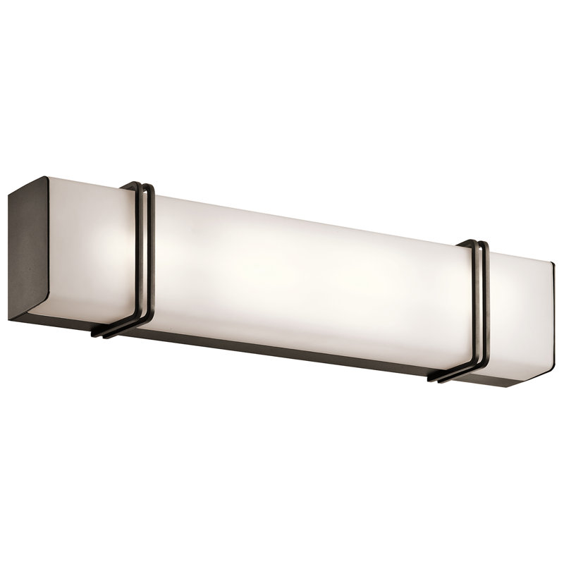 Barre d'éclairage de salle de bain 1 lumière Engebretson, Bronze vieilli