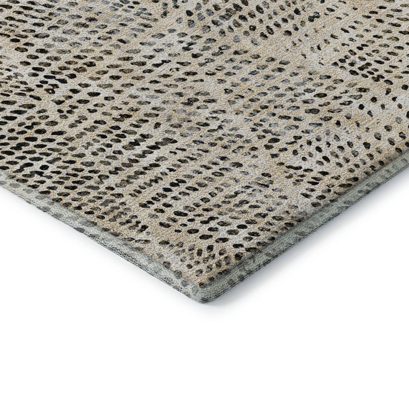 Red Diamond Synthetic Washable Non-slip Rectangular Rug 3' x 5'