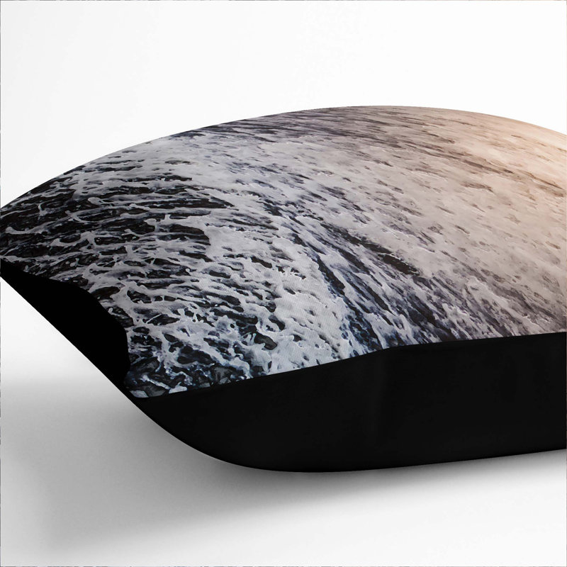 Square Throw Cushion, Black, 55cm H x 55cm W x 20cm D