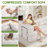 Boneless Foldable Sofa Bed, Convertible Floor Sofa With Plush Faux Fur, No Assembly Mattress Couch For Living Room, Apartment, Bedroom-711886849