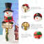 29.25"H Christmas Resin Snowman Porch Décor Includes 8 Warm White Lights With Timer