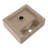 13.6x11.6 Inch White Ceramic Rectangle Wall Mount Bathroom Sink with Single Faucet Hole