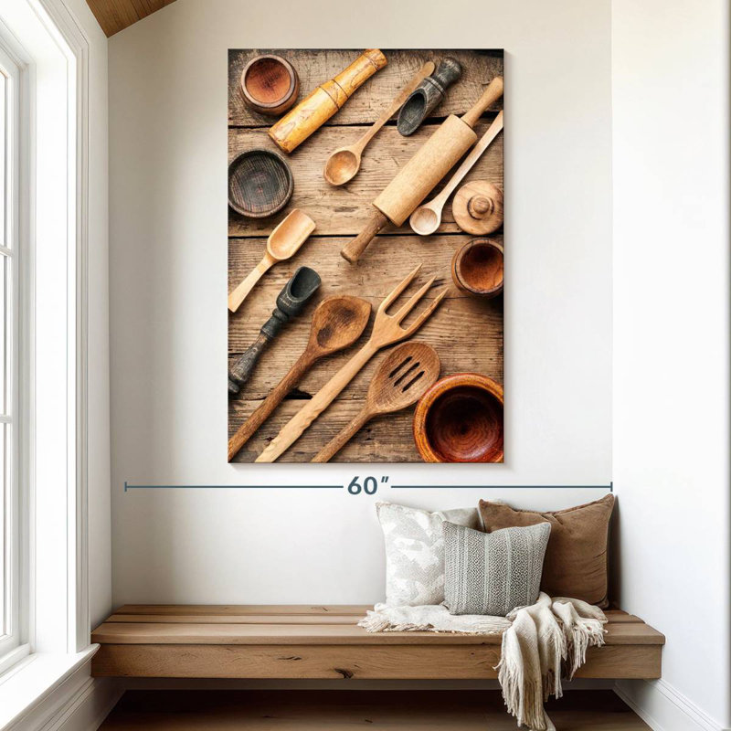 Senne Wooden Kitchenware, 51" H x 34" W