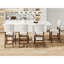 Ensemble de 4 tabourets de bar de style Mid-Century de 40,4 po avec dossier, tabourets de bar rembourrés en lin avec pieds en bois massif pour la salle à manger de l'îlot de cuisine, beige