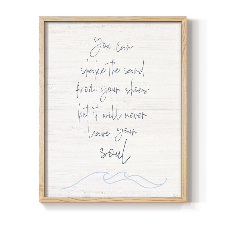 Shake the Sand, reproduction encadrée - bois massif, H 11 po x l 9 po