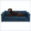 Canapé-lit surdimensionné pour chien surdimensionné avec dossier et accoudoirs pour chiens de grande taille (bleu foncé)-451161833