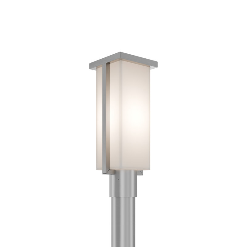 Ledge Dimmable 3500K LED Outdoor Post Light With Color Temperature Adjustability Switch (2700K/3000K/3500K), Brushed Aluminum