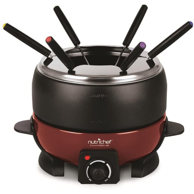 NutriChef Stainless Steel Fondue Set