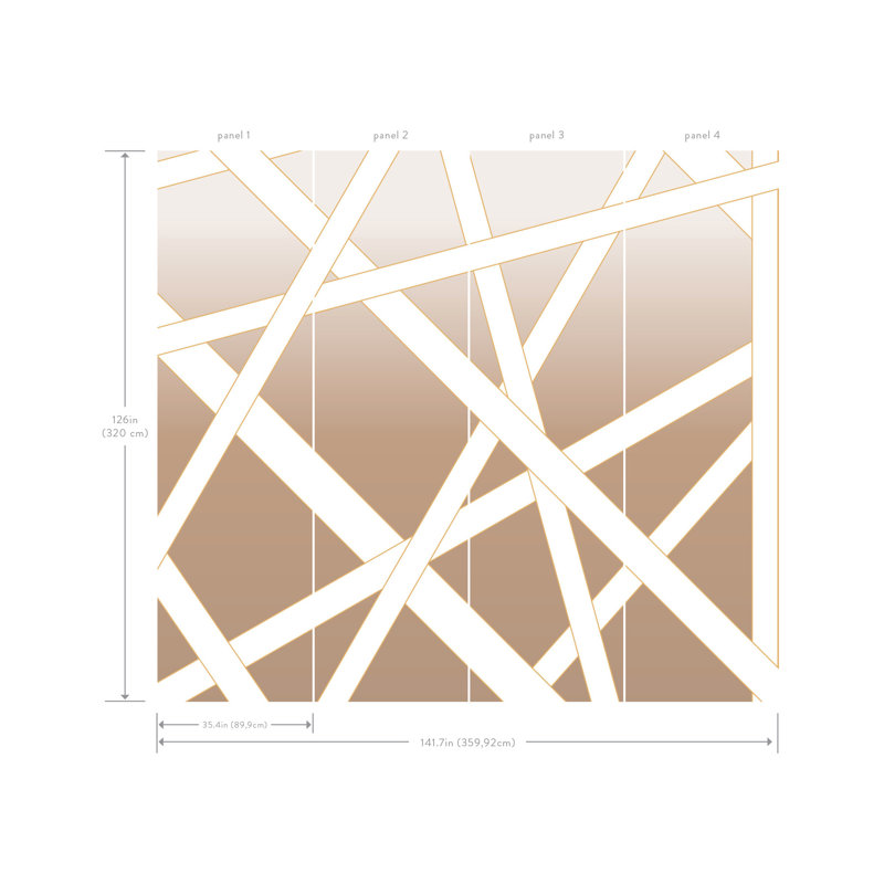 Murale Nastri Shade, Beige