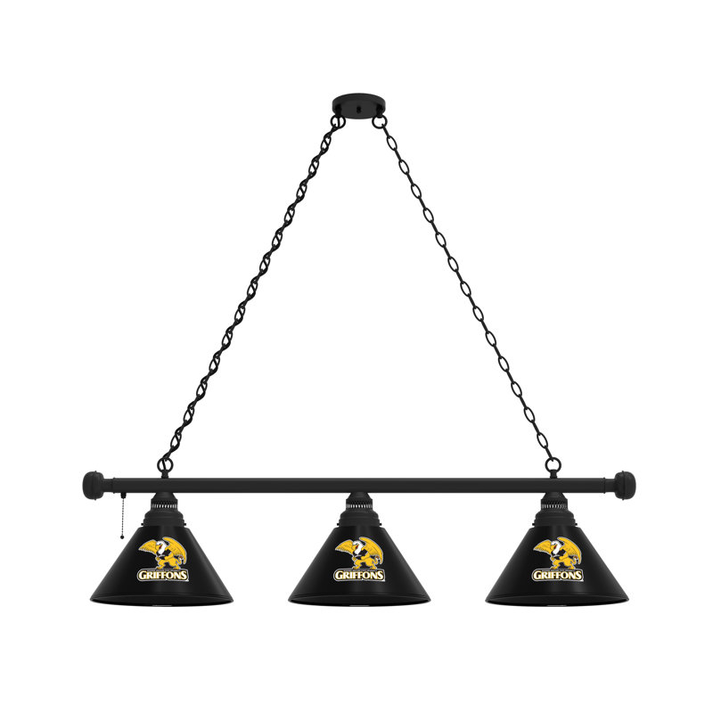 3 - Light Pool Table Lights Pendant, Black, Colorado Buffaloes