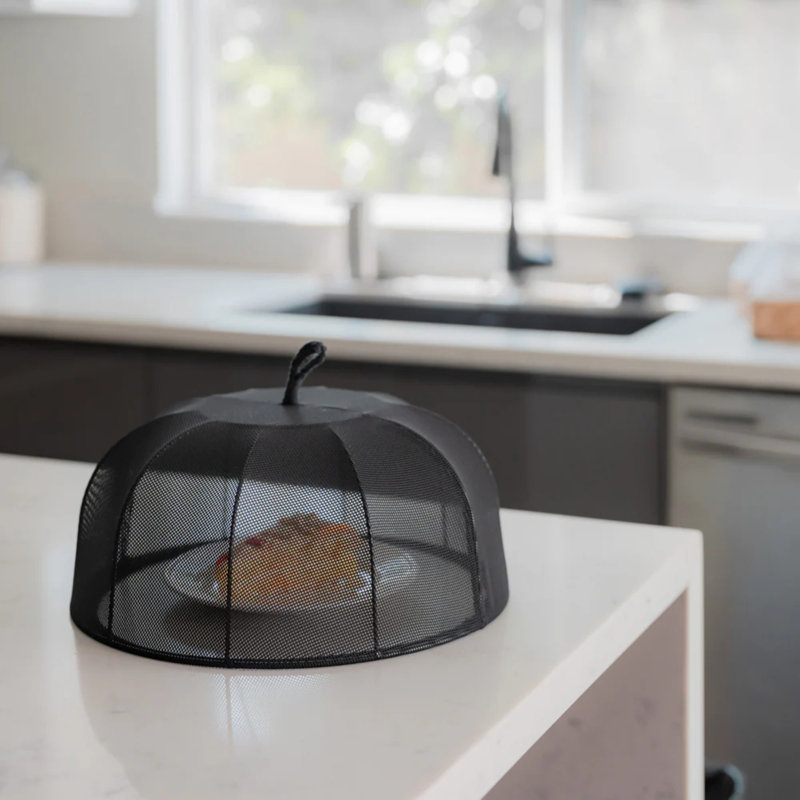 Black Mesh Food Cover With Frame