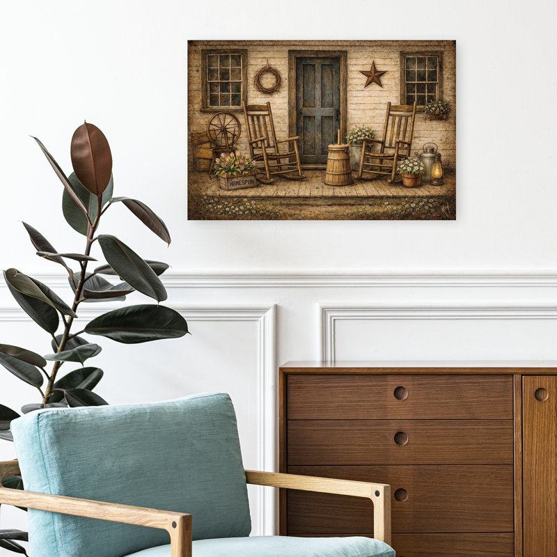 Art mural rétro de grand-mère rustique moderne, 16" H x 24" W